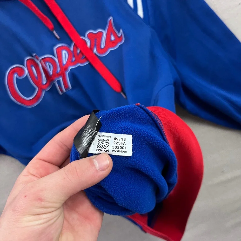 Adidas Los Angeles Clippers NBA Hoodie Blue Red Mens Large 2013‎ G91515